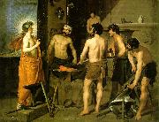 VELAZQUEZ, Diego Rodriguez de Silva y The Forge of Vulcan we oil on canvas